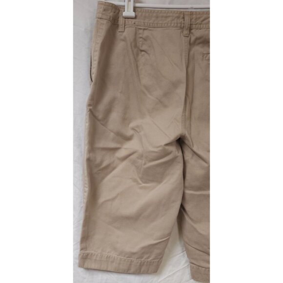 Liz Claiborne Audra Womens 12 Beige Khaki Mid Rise Cotton Capri Pants 32X16 - Picture 7 of 12